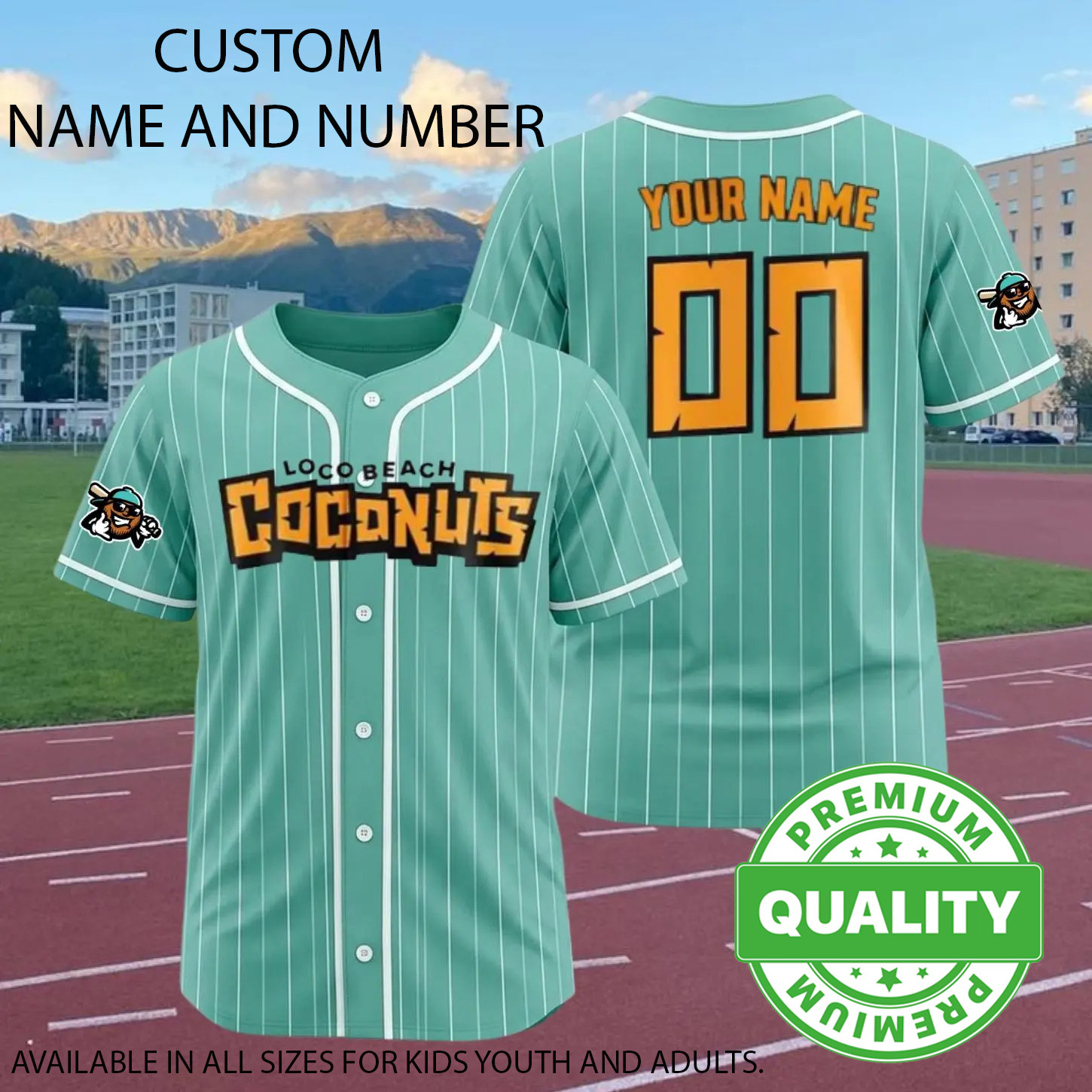 Custom Savannah Banana Loco Beach Coconuts Baseball Jersey 3D AOP 1V1200 gallery