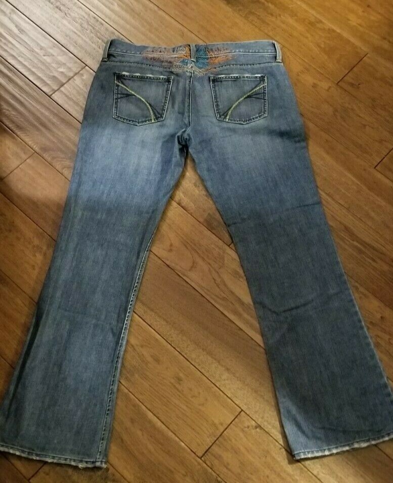 Unique Women's Old Navy Embellished Boot Cut Jeans Size 10  gallery