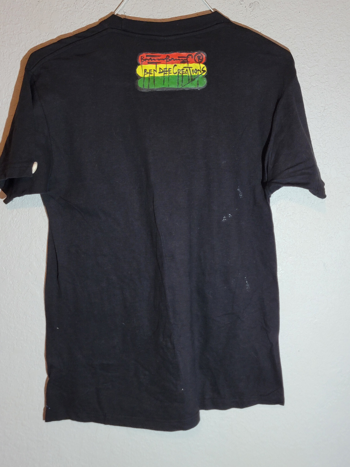 Golden Peacocks Ghana Art Shirt Men L Black Crew Neck Graphic Tee gallery