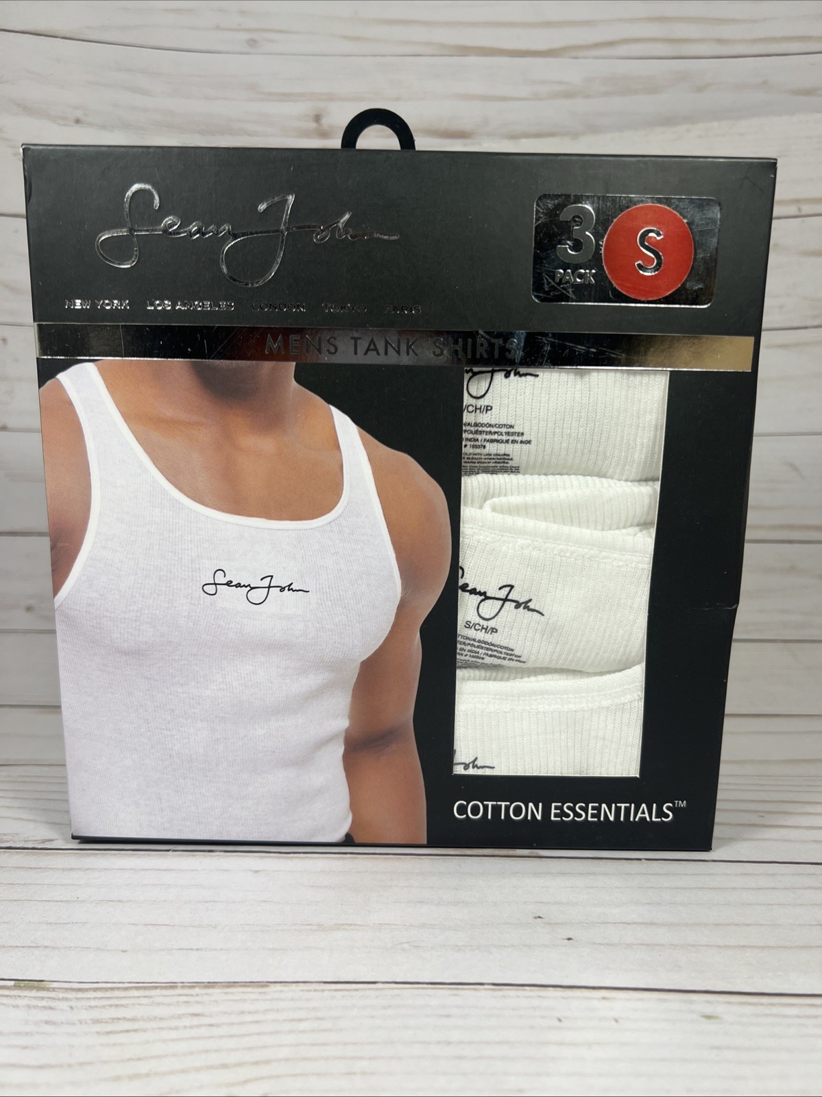 Sean John 3Pk Men's Small 34-36 Ribbed White Tank Undershirts Shirts gallery