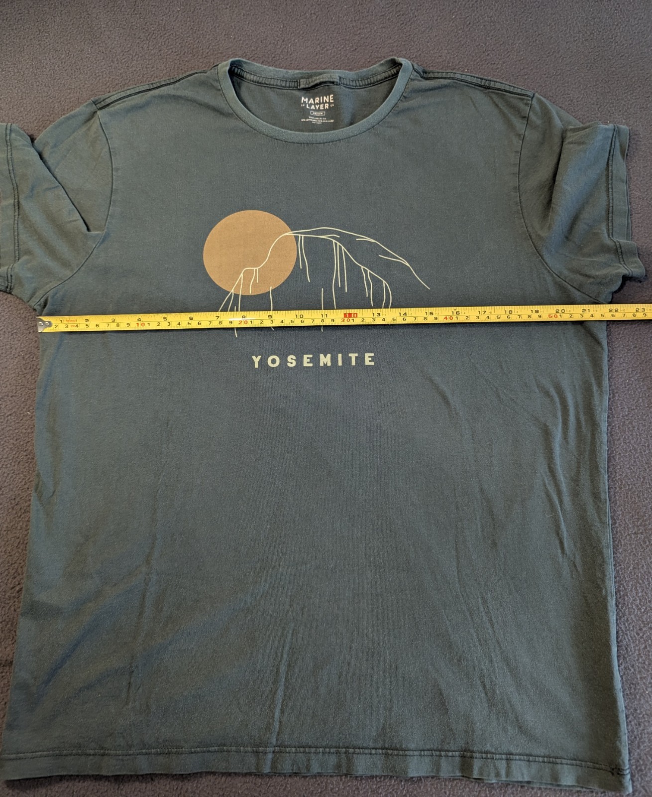 Marine Layer Yosemite Graphic Supima Cotton T-Shirt Green Men's Size M gallery