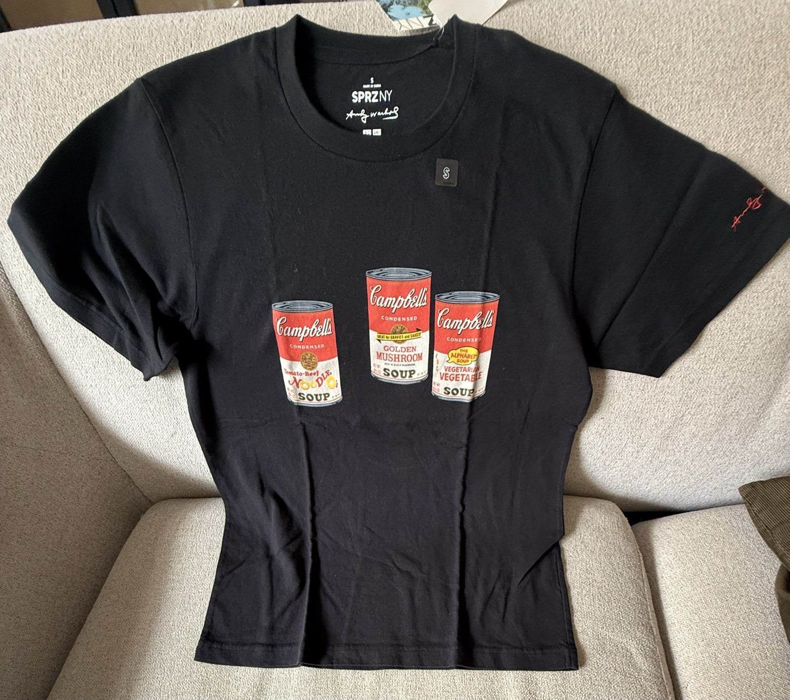 Uniqlo SPRZ NY x Andy Warhol T-Shirt Campbell Soup Logo Size Small (E273) gallery