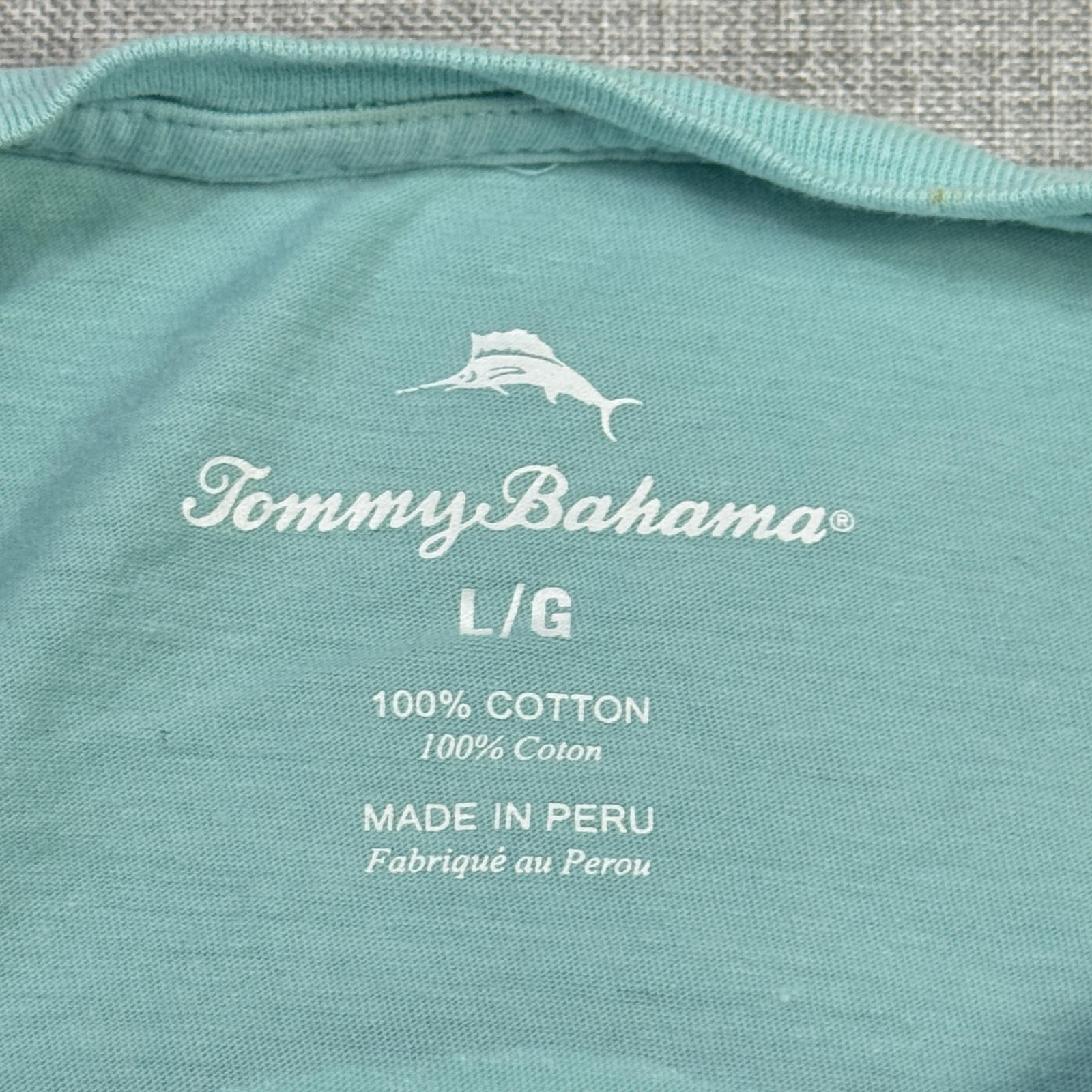 Tommy Bahama Shirt Mens Large Green Screen Shot Graphic Pocket Cotton Tee gallery