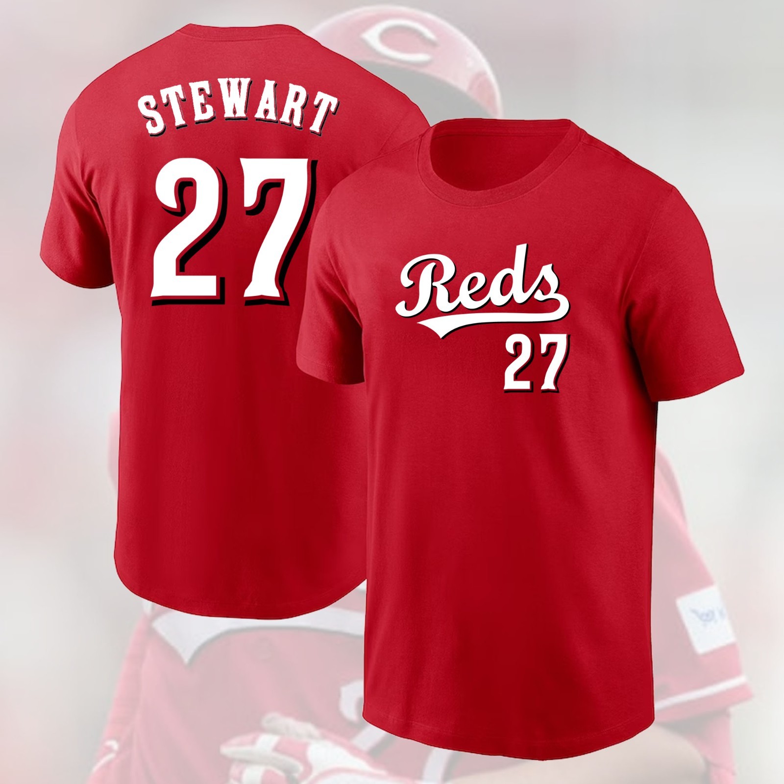 HOT ITEM! Sal Stewart #27 Cincinnati Reds 2026 Name & Number Fan Gifts gallery