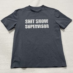 Ton Fent Sh** Show Supervisor Graphic Tee Shirt Gray Medium 100% Polyester