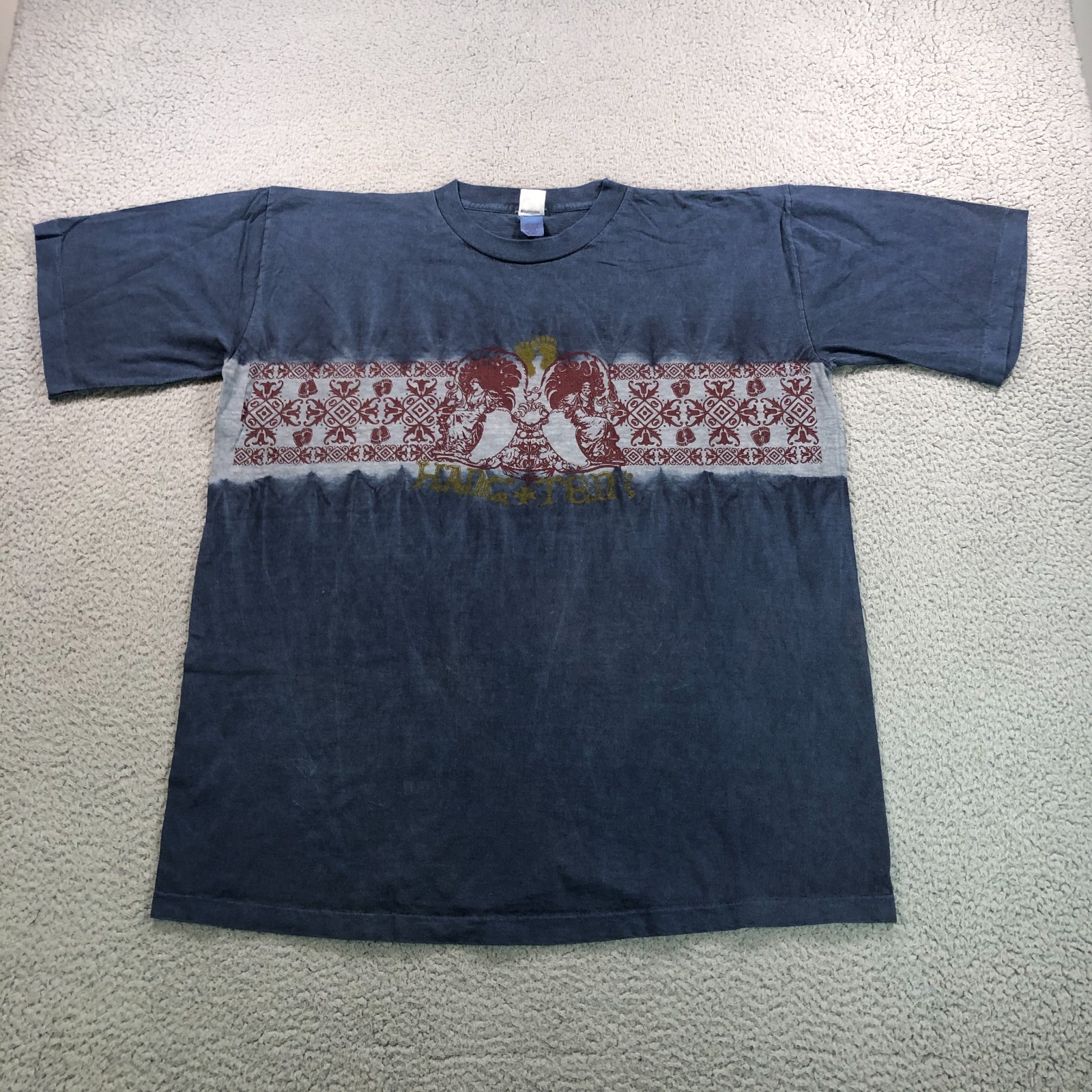VTG Hang Ten Shirt Men XL Large Blue Faded Single Stitch Surf Skate Made In USA gallery