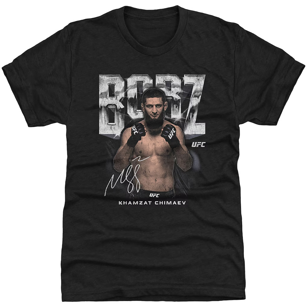 Men’s 500 Level Heather Black Khamzat Chimaev “Borz” Premium Tri-Blend T-Shirt