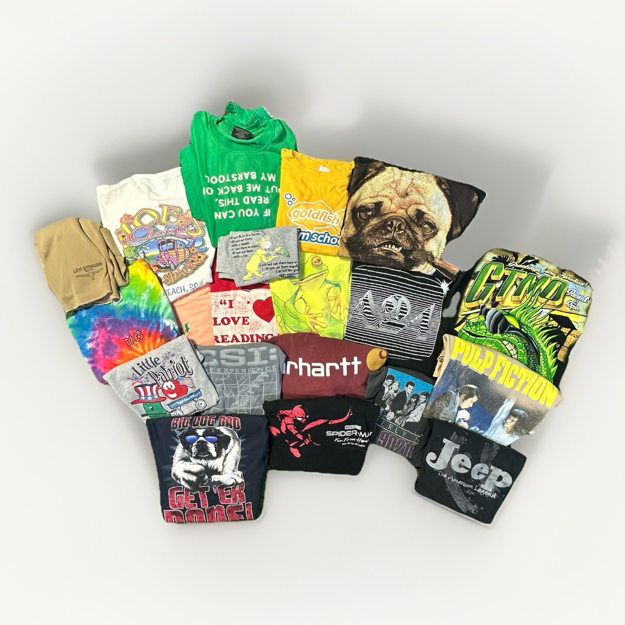 Lot of 20 Modern Graphic T Shirts Mixed Size Wholesale Bulk Reseller Y2K A24 gallery