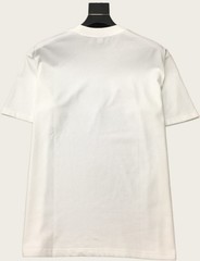 Prada Men’s white and black round-neck short-sleeved shirt