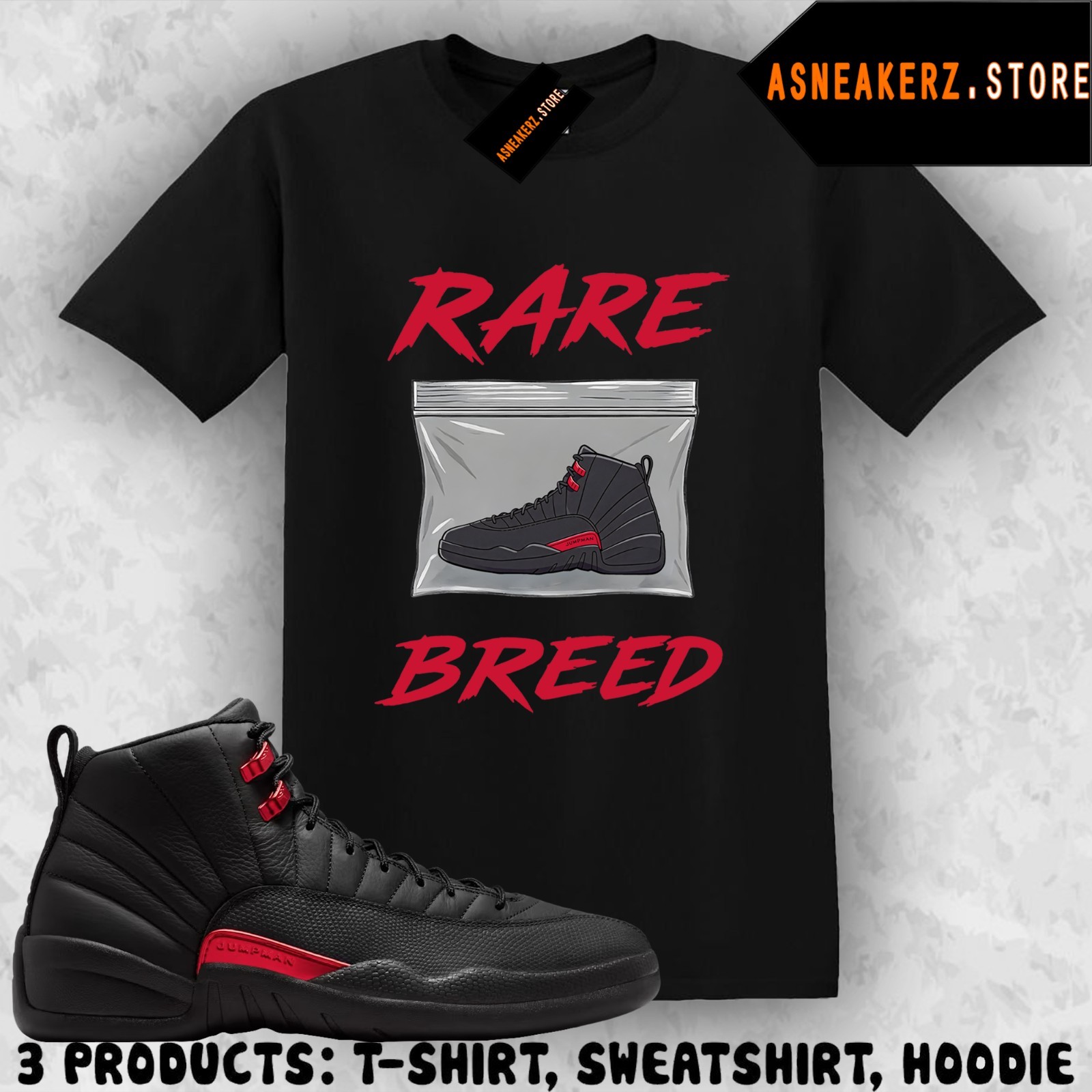Shirt To Match AJ 12 Bloodline 2026 Sneaker Matching Tee Rare Breed T-Shirt gallery