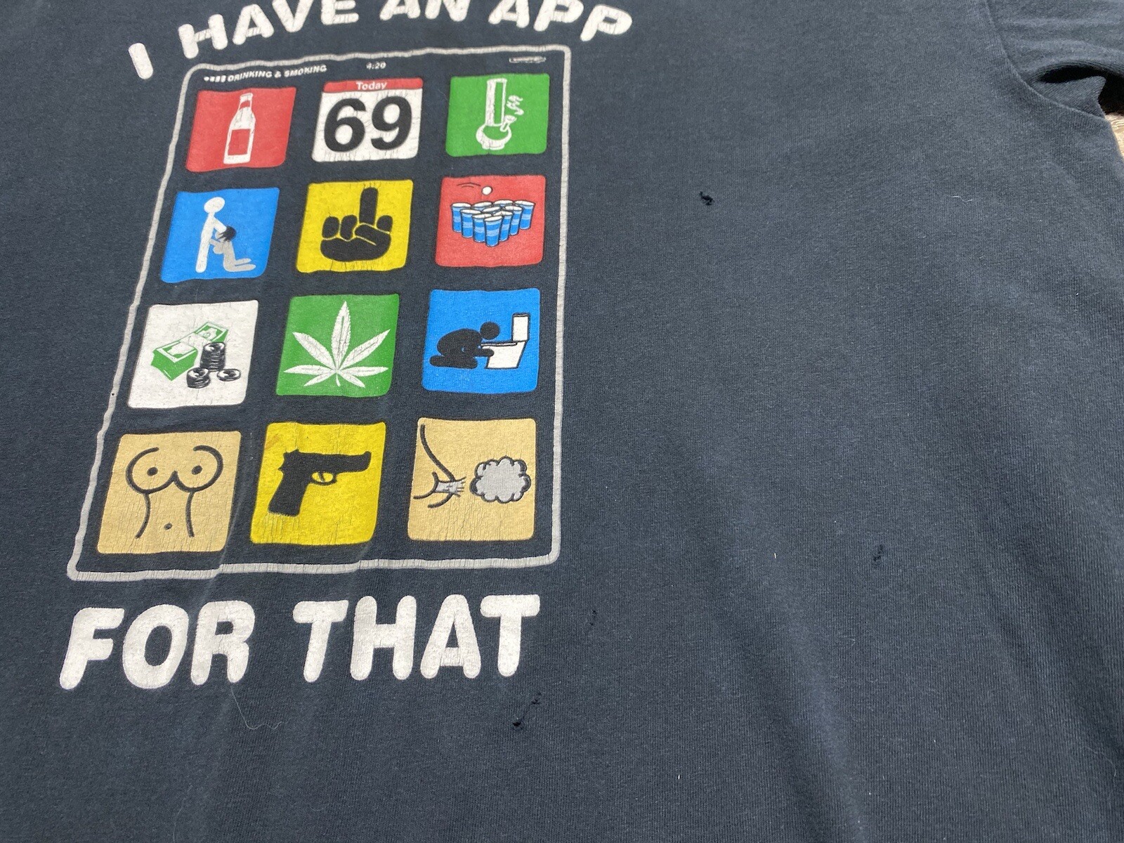 Vintage Spencer’s “I Have An App For That” 420 Weed T-Shirt Men’s XXL Graphic T gallery