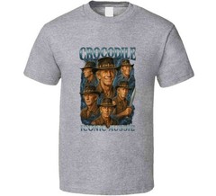 Crocodile Dundee Tribute Style Retro Funny Movie T Shirt