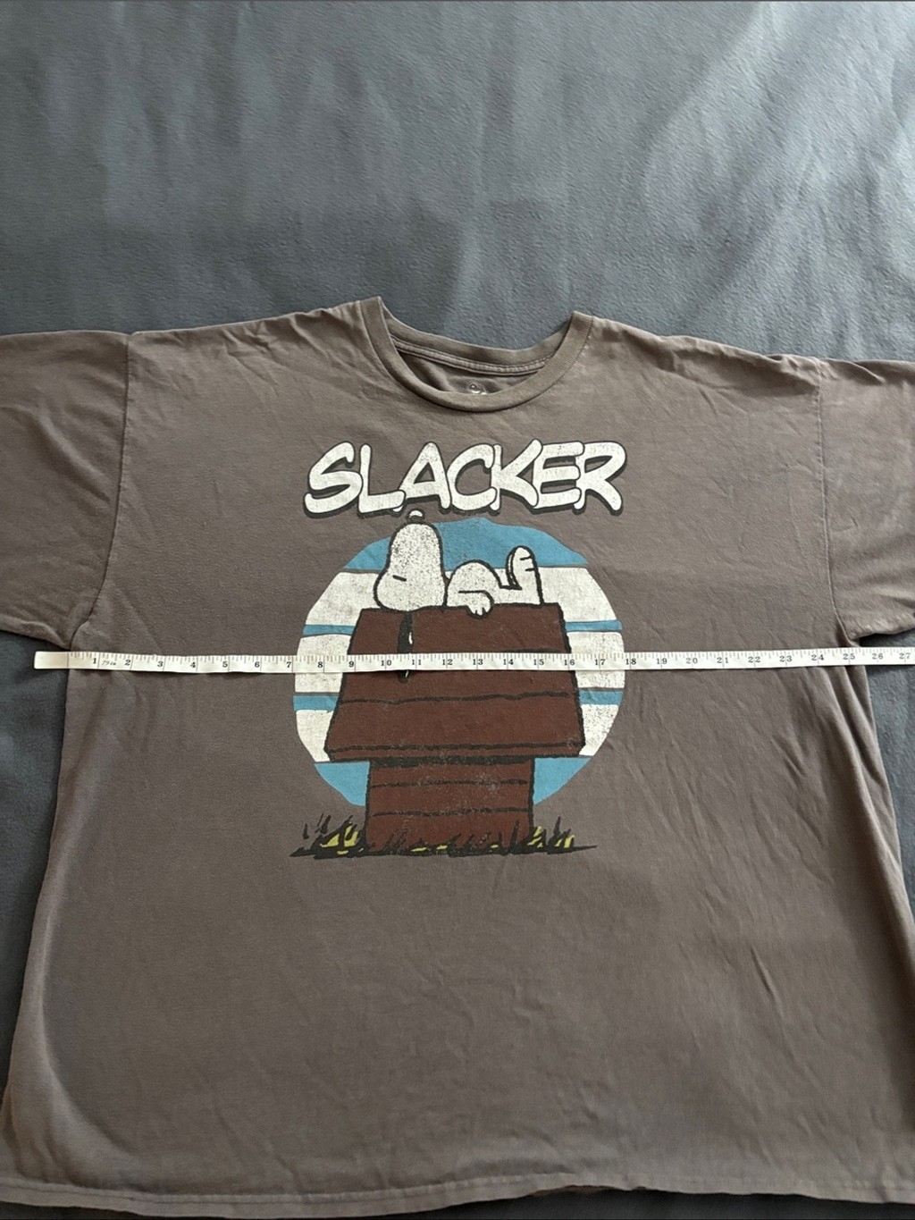 Peanuts Snoopy Slacker Graphic T Shirt Gray 2XL Retro Cartoon Tee gallery
