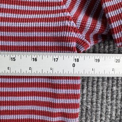 NWT Levi’s Thermal Shirt Men Medium Red Blue Striped Waffle Knit Crew Neck Long