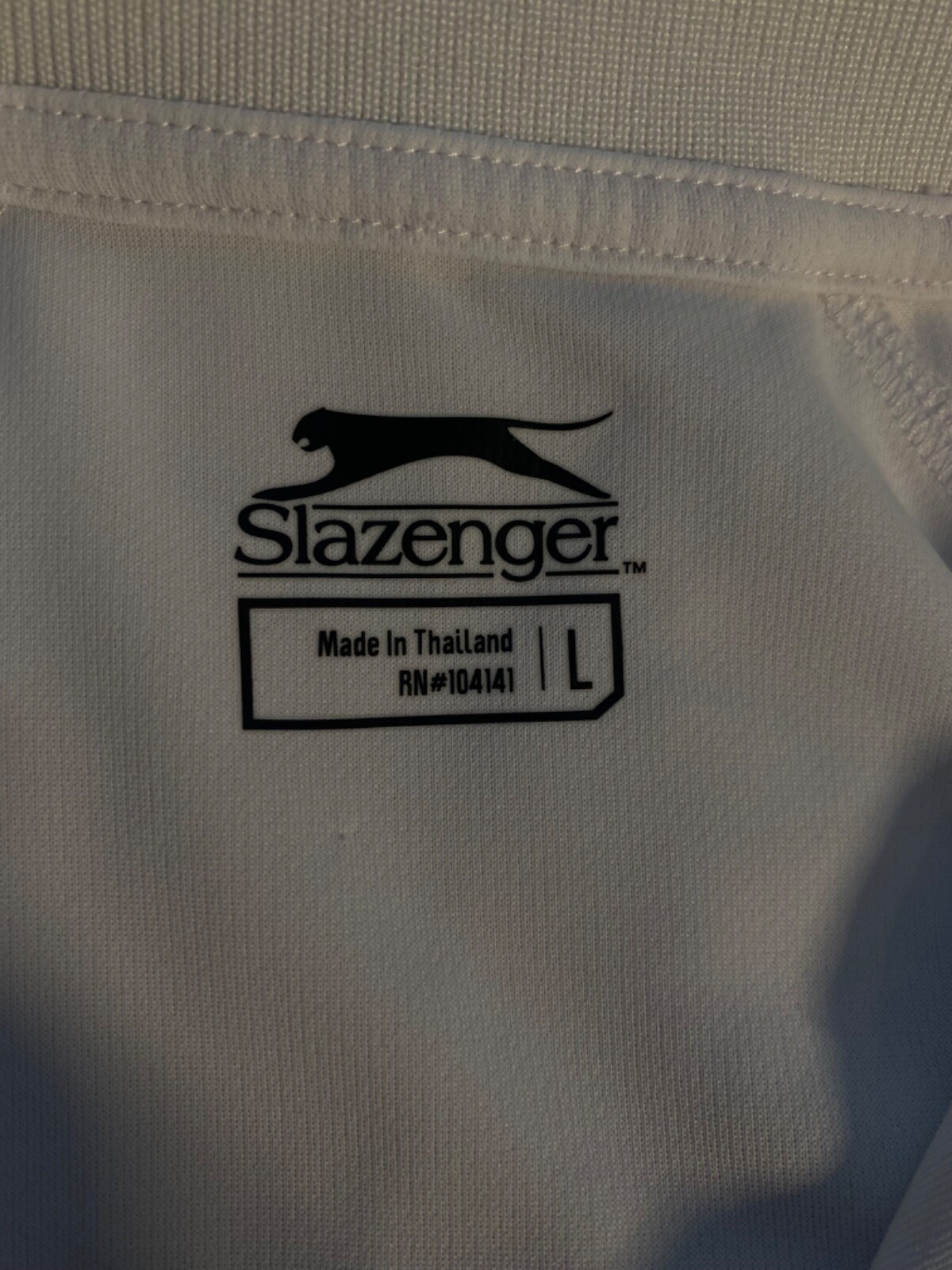 Slazenger Golf Polo Shirt Tennis Large white C39 gallery