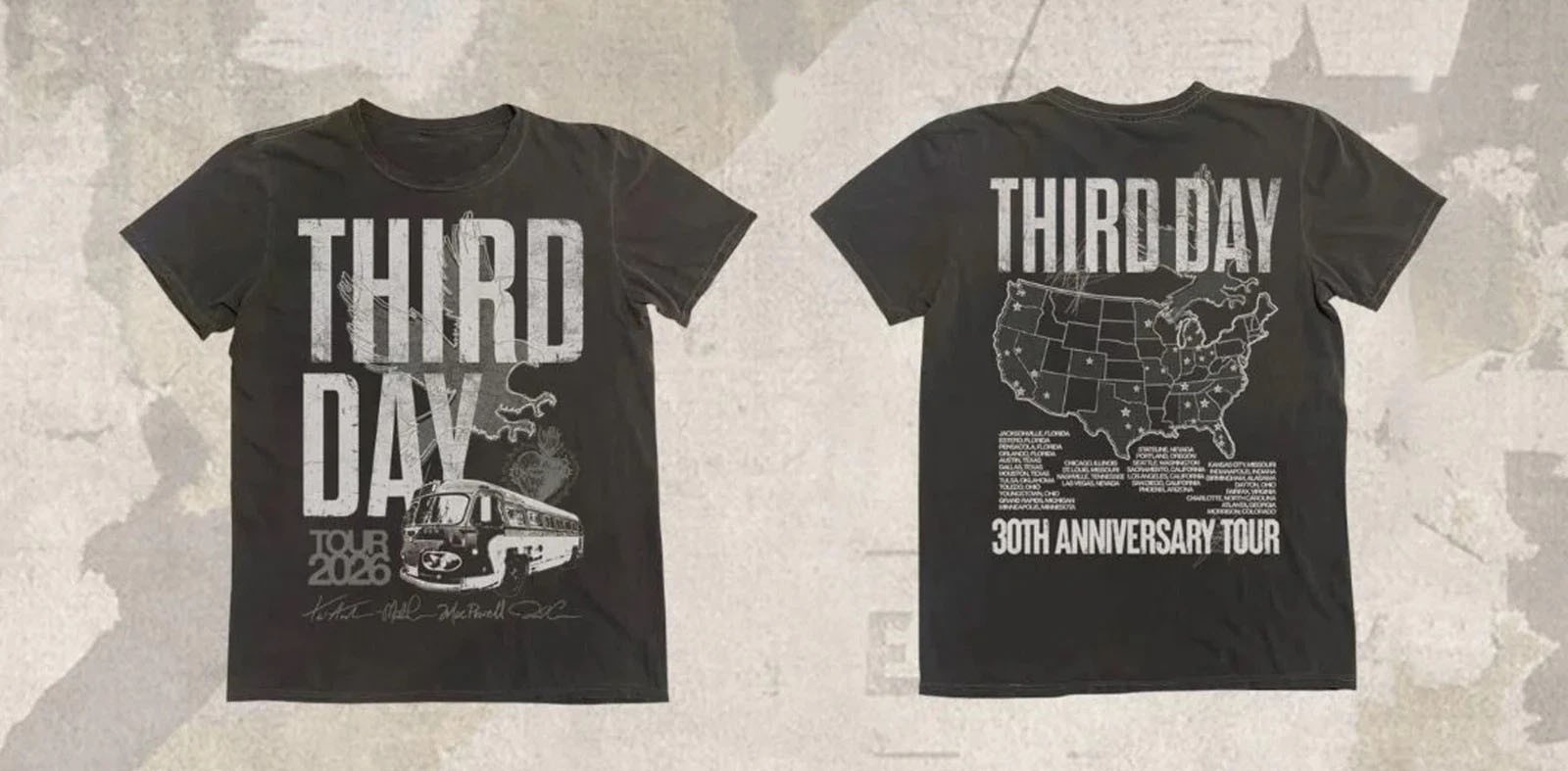 THIRD DAY - 30th Anniversary Tour 2026 T-Shirt Reprint gallery