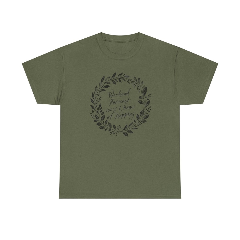Weekend Forecast: Napping T-Shirt | Elegant Rustic Wreath Tee