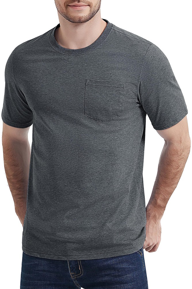 Men’s Pocket Shirts Short Sleeve Lightweight Cotton Summer Tops Performance Tee