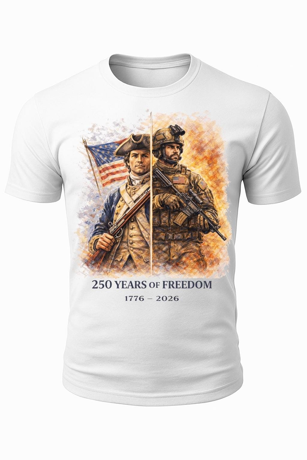 America 250th Anniversary Shirt, Revolutionary War Soldiers Tee, 1776-2026 gallery
