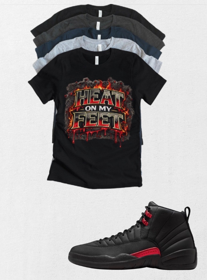 Shirt to match Jordan 12 Bloodline Heat on My Feet Matching Tee Streetwear gallery