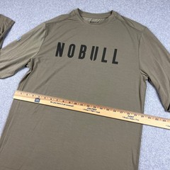 NOBULL NFL Scouting Combine Long Sleeve Shirt Mens Large Brown Training Tee