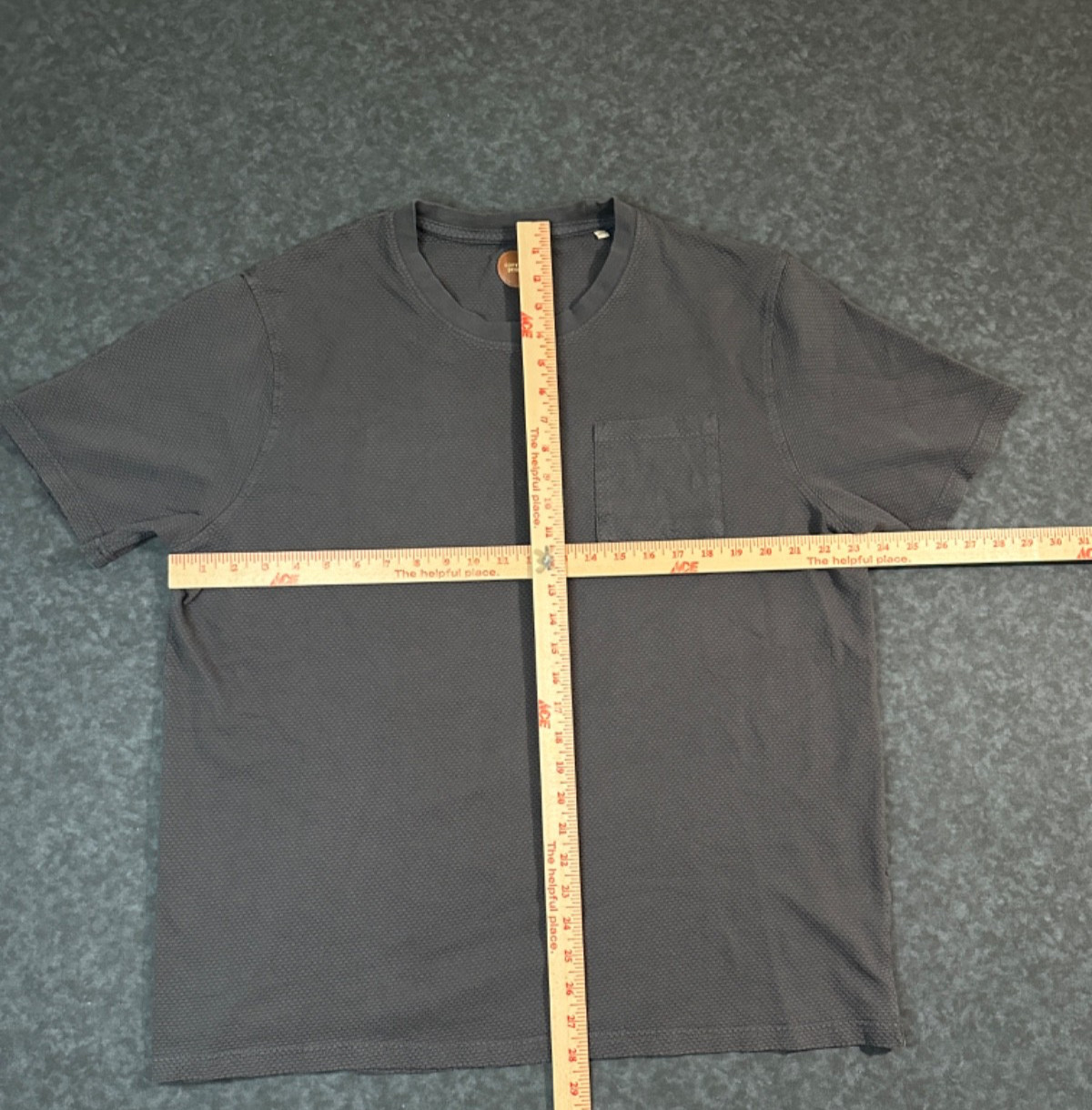 Common People Grey Textured Pocket T Shirt Size XL gallery