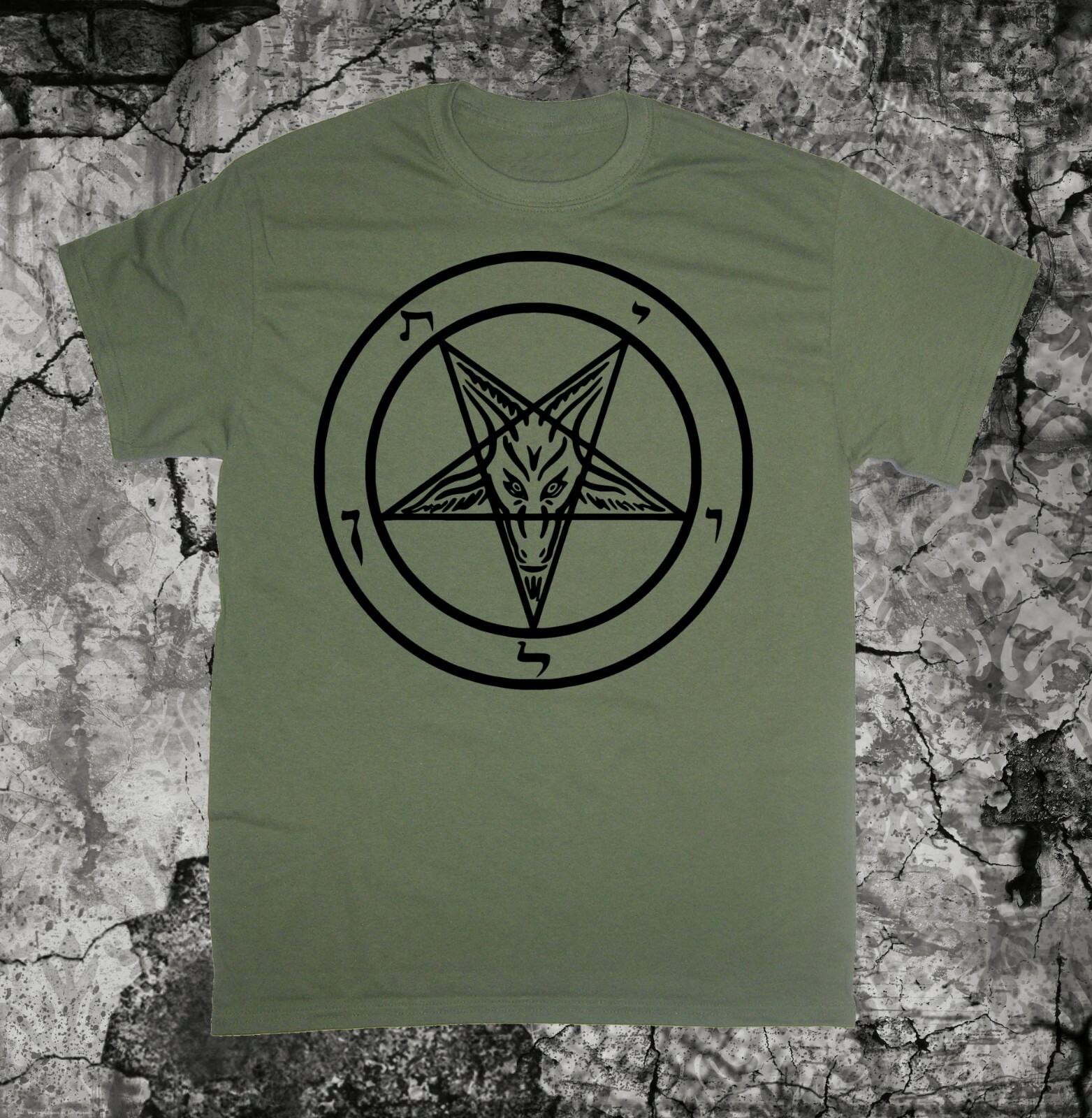Pentagram Shirt - Punk Occult Gothic Satan Metal Baphomet Satanic Skull Skeleton gallery