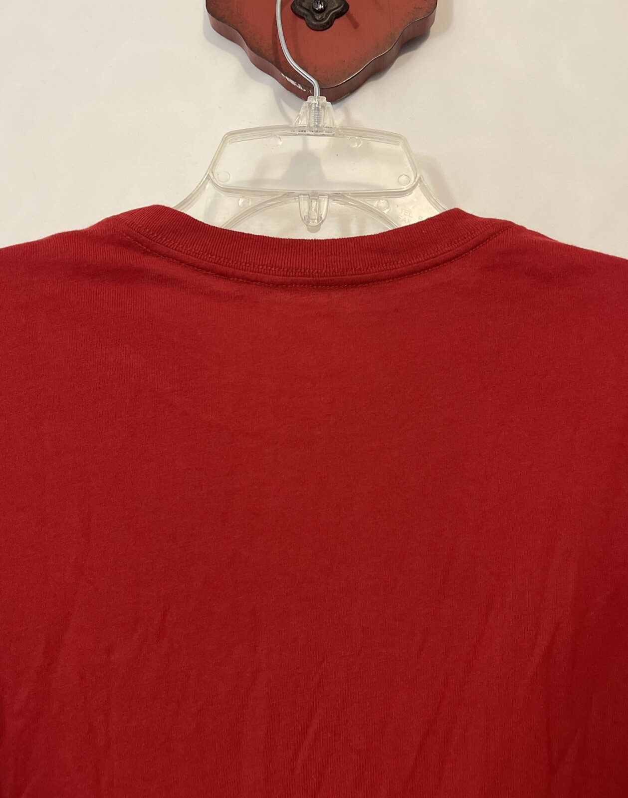 George Mens Medium (38/40) Red Long-Sleeved Cotton Crewneck Tshirt NWT! A5484 gallery