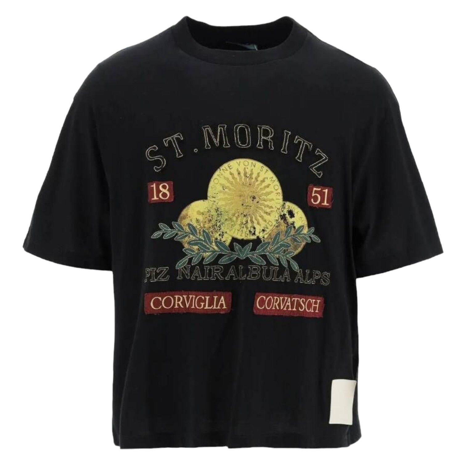 Bally 6302918 Men’s Black St. Moritz 100% Cotton T-Shirt MSRP $370