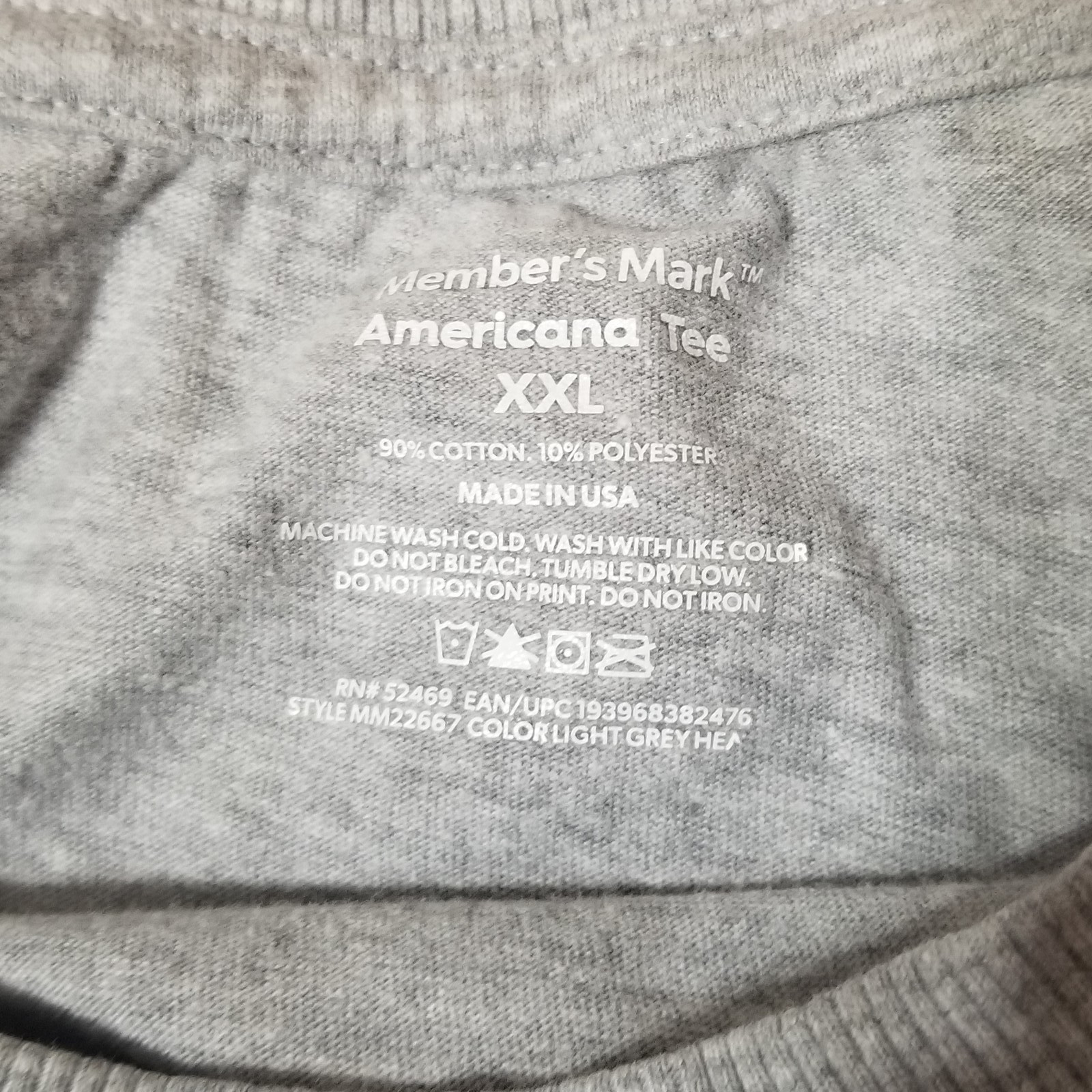 Members Mark USA Shirt Men XXL Gray American Flag Patriotic Americana Tee gallery