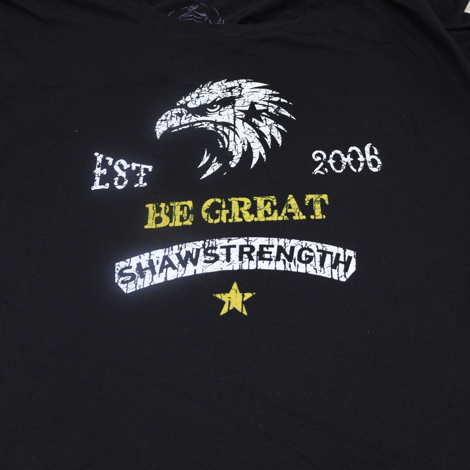 Shaw Strength Cropped T-Shirt XL Black Graphic Gym Workout Tee Modified gallery