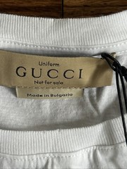Gucci Uniform Basic Cotton White Tee Shirt Uniform Piece 2XL