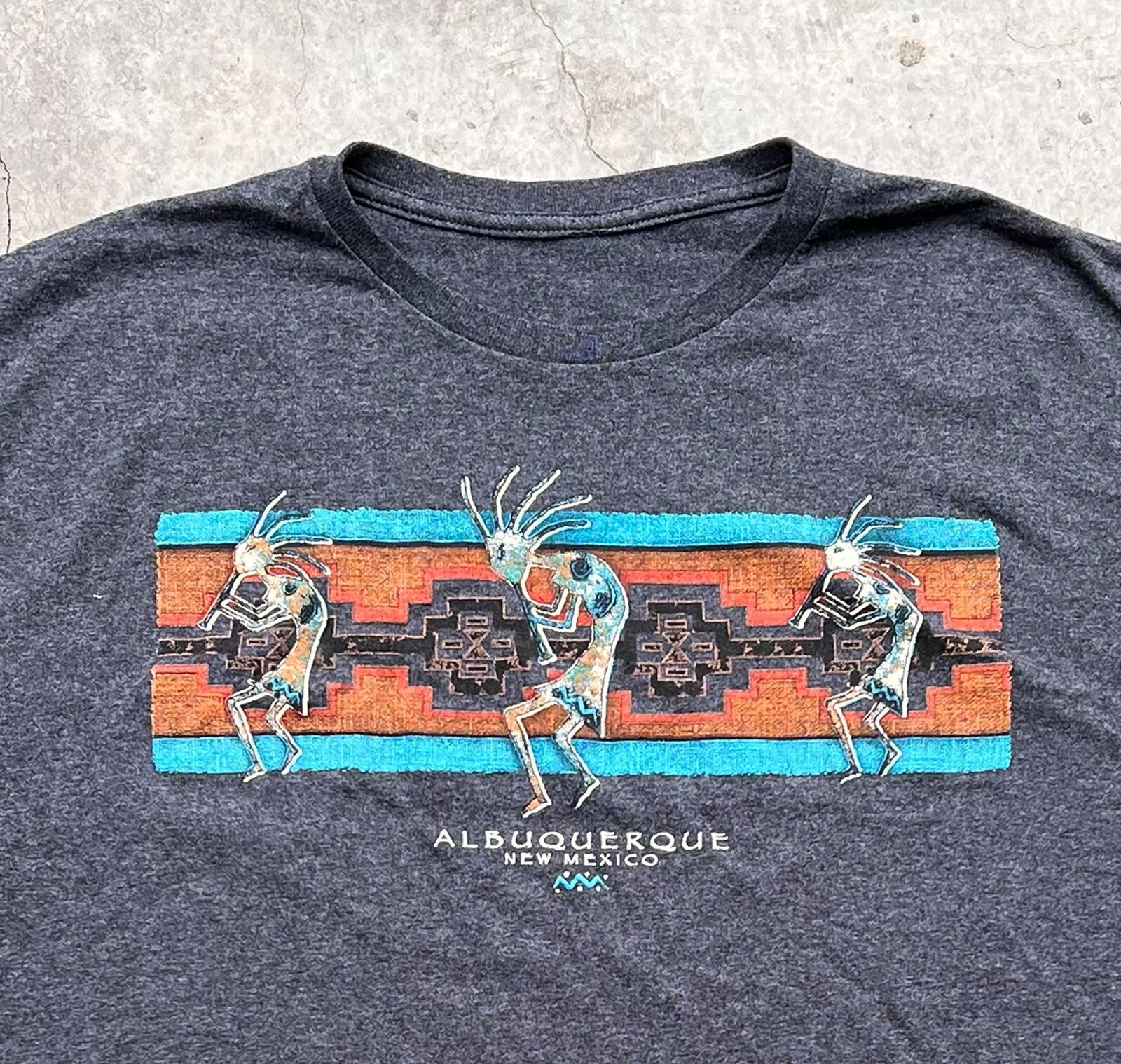 Eco Mountain Albuquerque Southwestern Kokopelli Native American T-Shirt Mens XL gallery