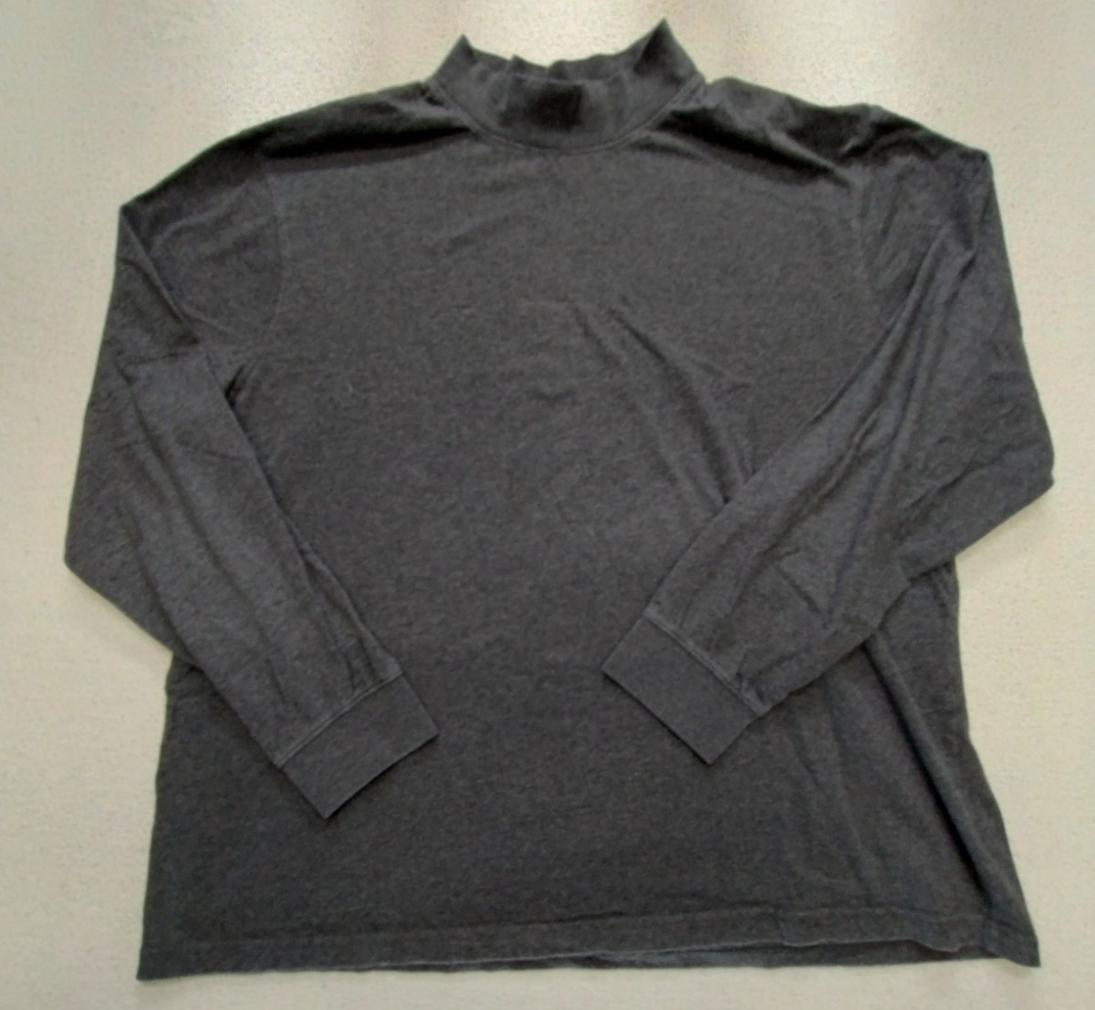 LL Bean Carefree Unshrinkable Mockneck Shirt 2XL Gray Warm Casual Outdoor 508112 gallery