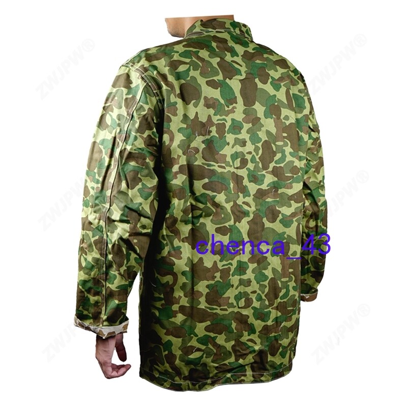 WWII US Army Solider USMC Pacific Camo Jacket Cotton Reversible Coat Casual Tops gallery