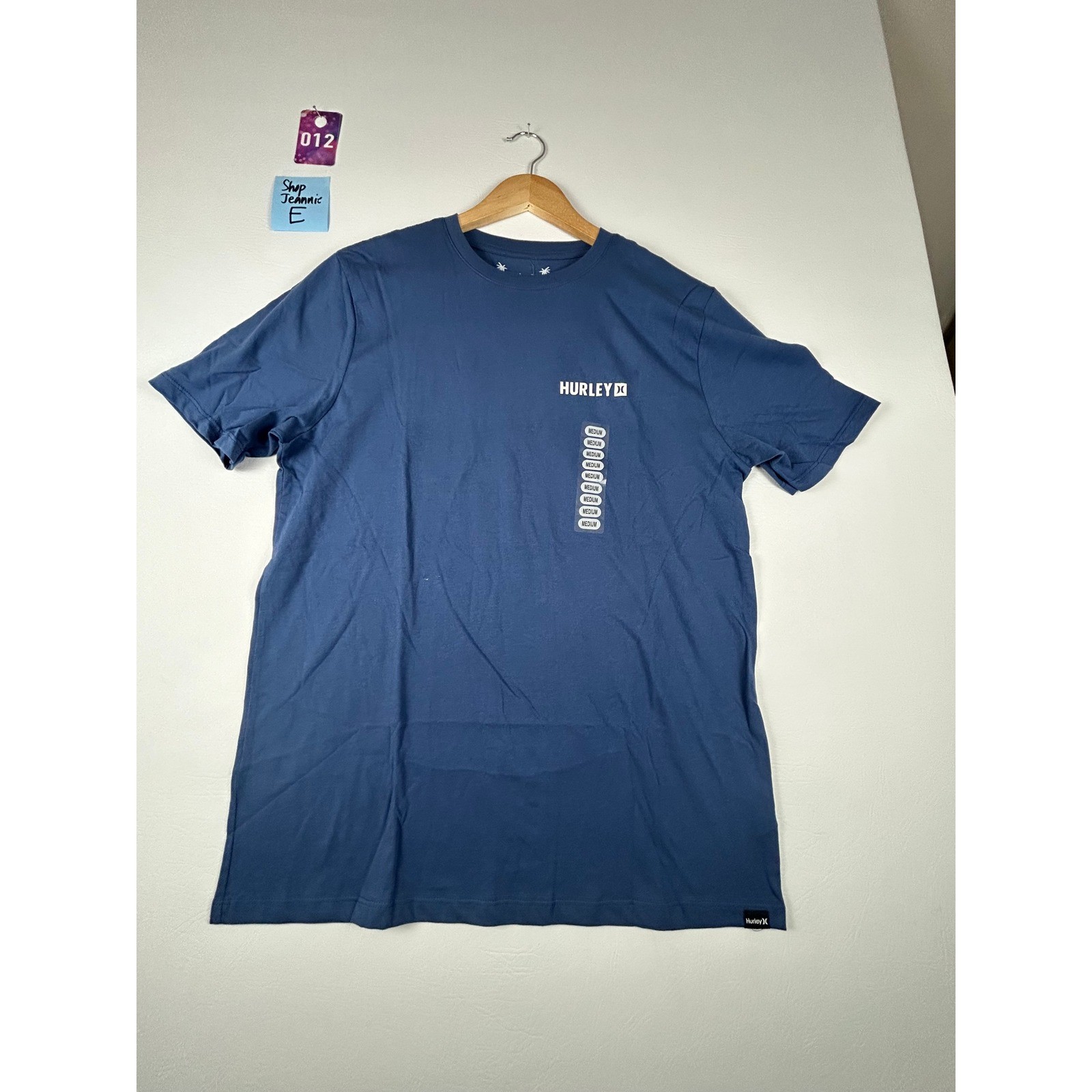 NWT Hurley Mens Graphic T Shirt Medium Blue Tie Dye Back Logo Surf Streetwear gallery