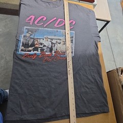 AC/DC Dirty Deeds Done Cheap Vintage? Ripped Out Tag Faded Men’s T-shirt 2XL