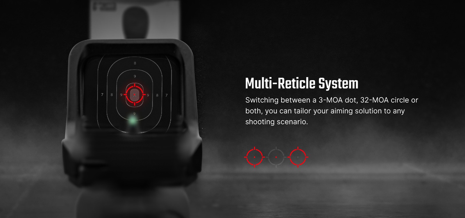 Osight C 3 MOA Dot Sight with 32 MOA Circle