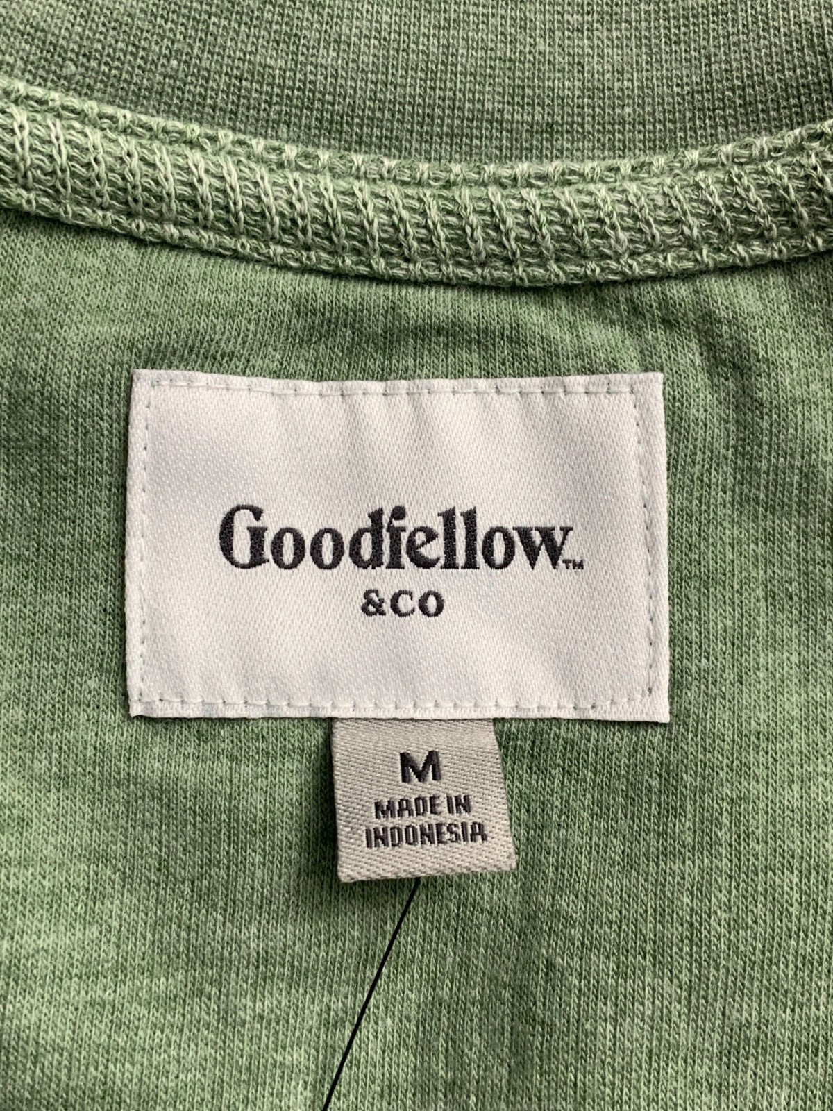 Goodfellow & Co Mens Ribbed Henley Long Sleeve Shirt Sage Green Size Medium gallery