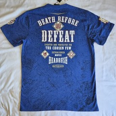 Headrush Notorious Fear None MMA Y2K Blue M Double-sided Graphic T-Shirt Tee NWT