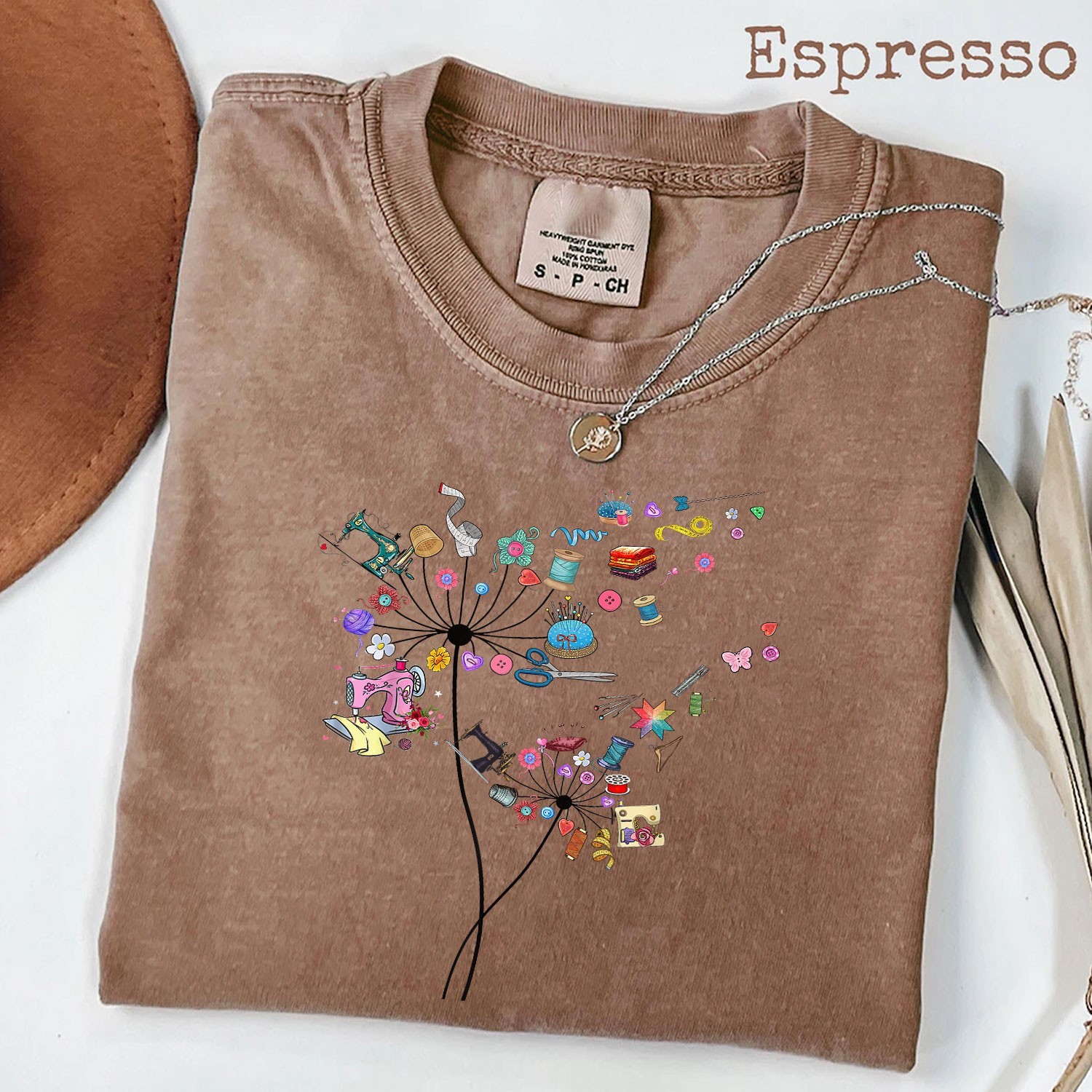Cute Sewing Dandelion Flowers Shirt, Quilting Quilter T-Shirt Tee gallery
