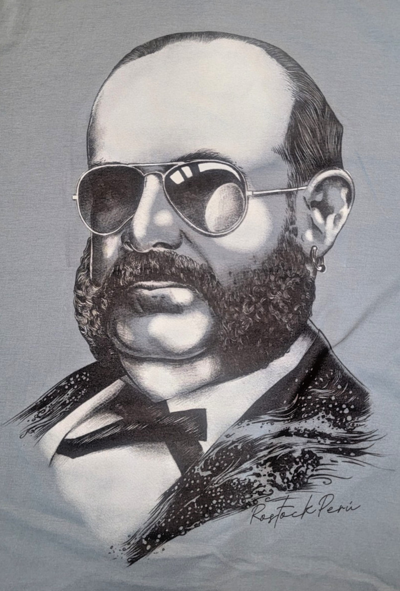 Peruvian Design T Shirt Unisex Size M *** Miguel Grau Rocker - Peruvian Cotton gallery
