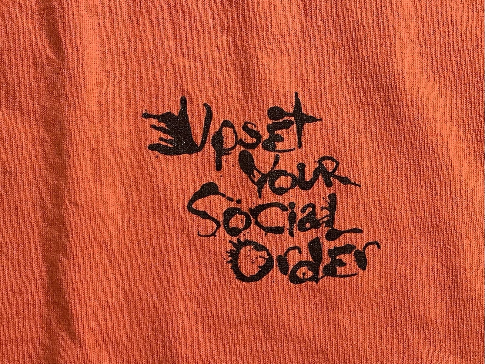 VINTAGE Jillian's Boston Billiards Mao Tse Tung Quote Shirt Men’s L Orange 90s gallery