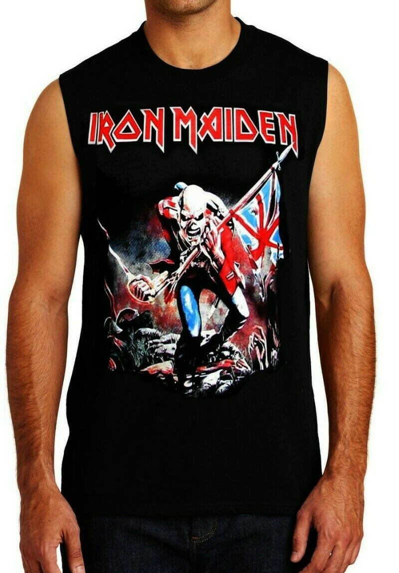 IRON MAIDEN TROOPER PUNK ROCK Band Black Muscle Shirt gallery