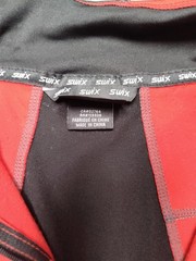 Swix Men’s Base Layer Top L Red 1/4 Zip Nordic Ski Thermal