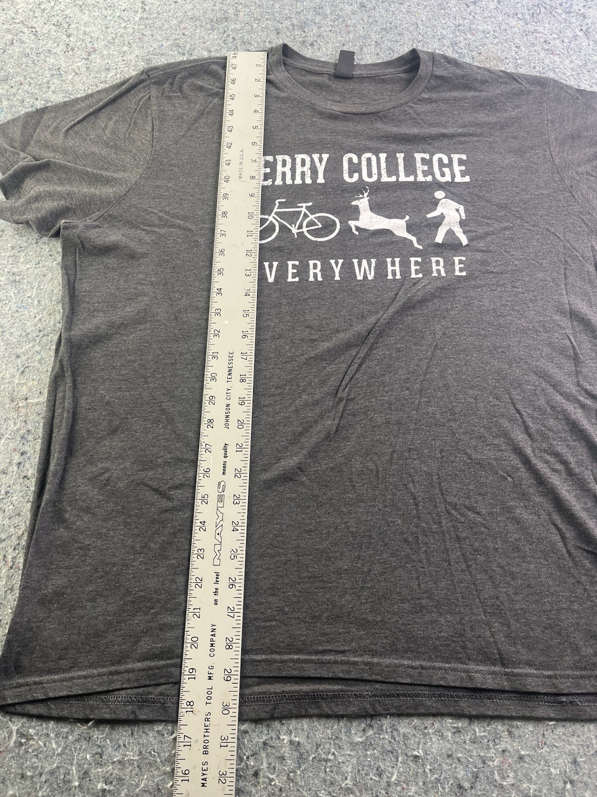 Berry College Everywhere Graphic T-Shirt Gray 2XL Deer Bicycle Hiking gallery