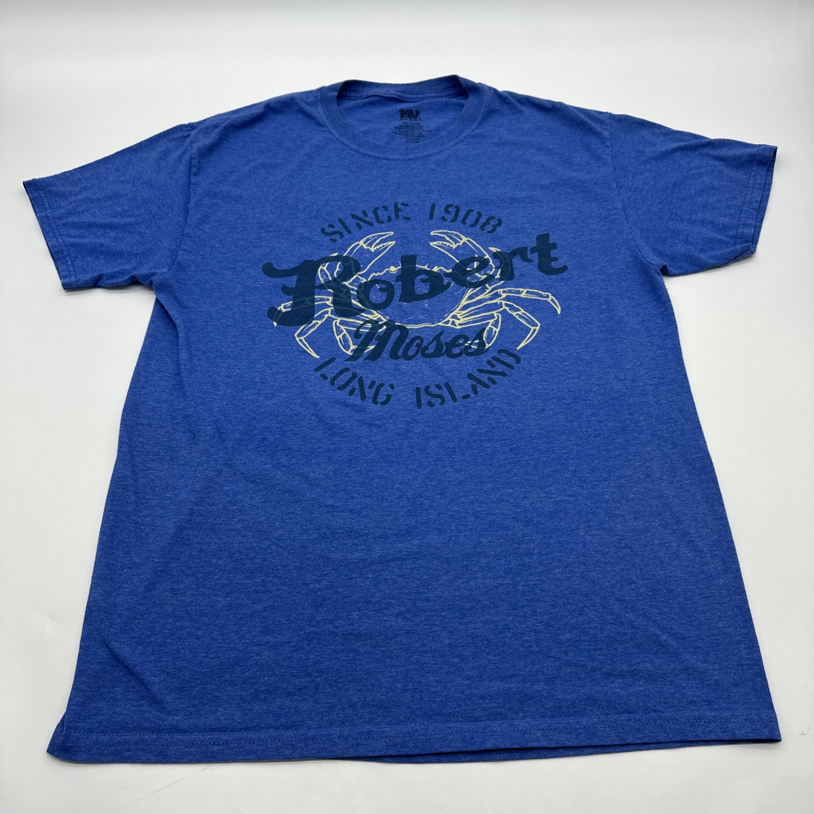 MV Sport T-Shirt Men M Blue Graphic Print Robert Moses ..#31035 gallery