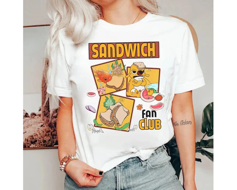 Lilo and Stitch Pudge the Fish and Reuben Sandwich Fan Club T-Shirt gallery