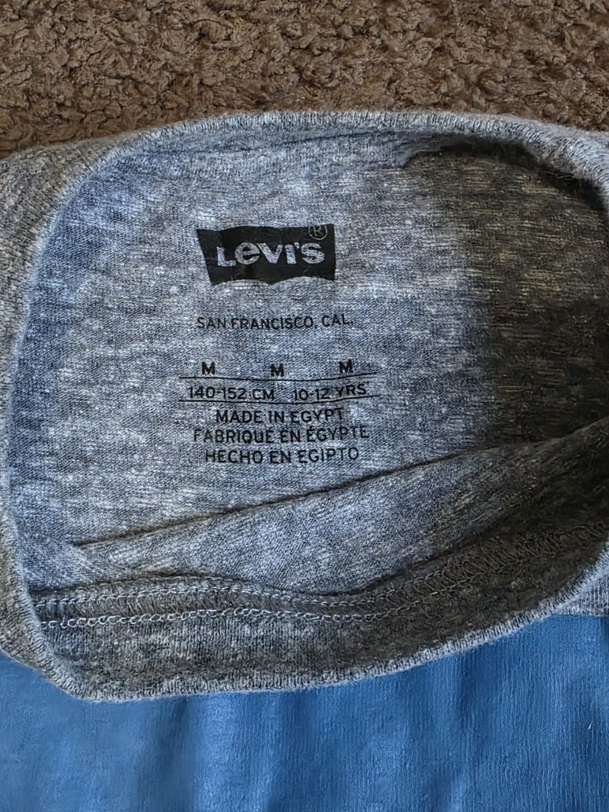 Levi's Gray Logo Graphic Print Crew Neck Short Sleeve Cotton Jersey Tee M gallery