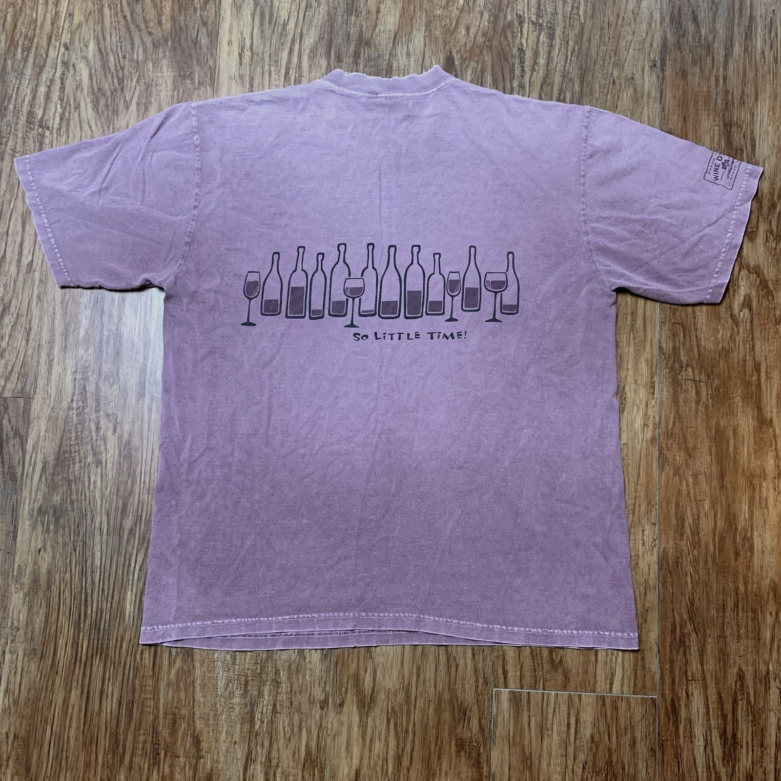 Vintage Wine Dyed T Shirt Size Medium Y2K Crazy Shirts So Many Wines Alcohol Tee gallery